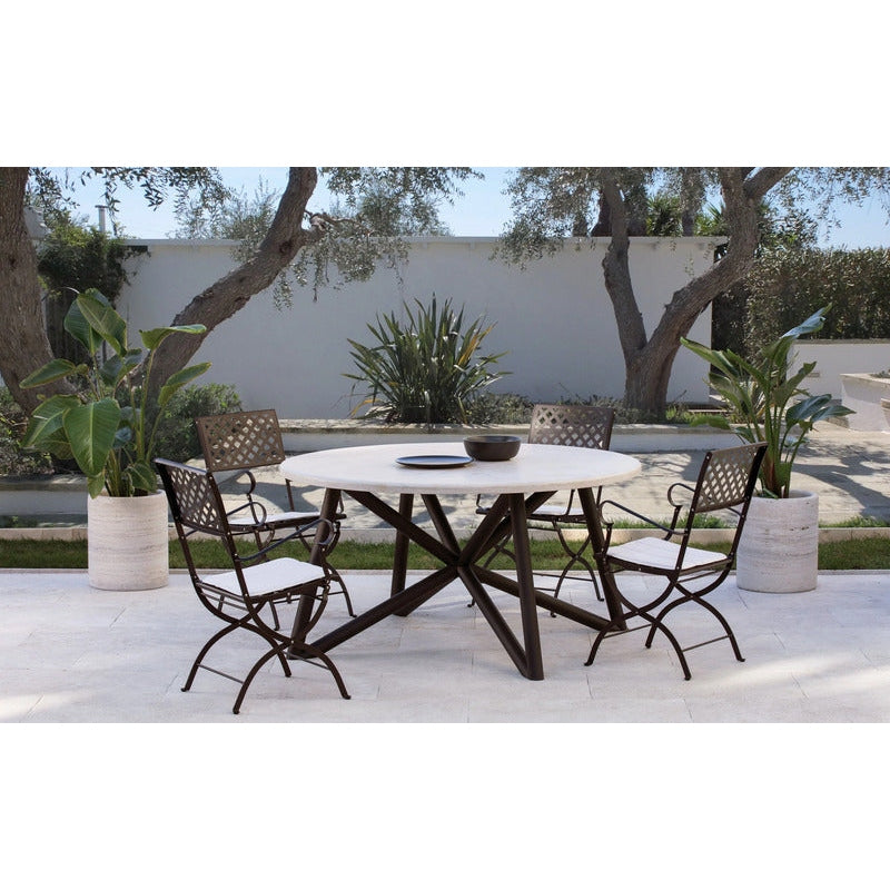 VELTHA® - Mesa redonda UNI Travertino