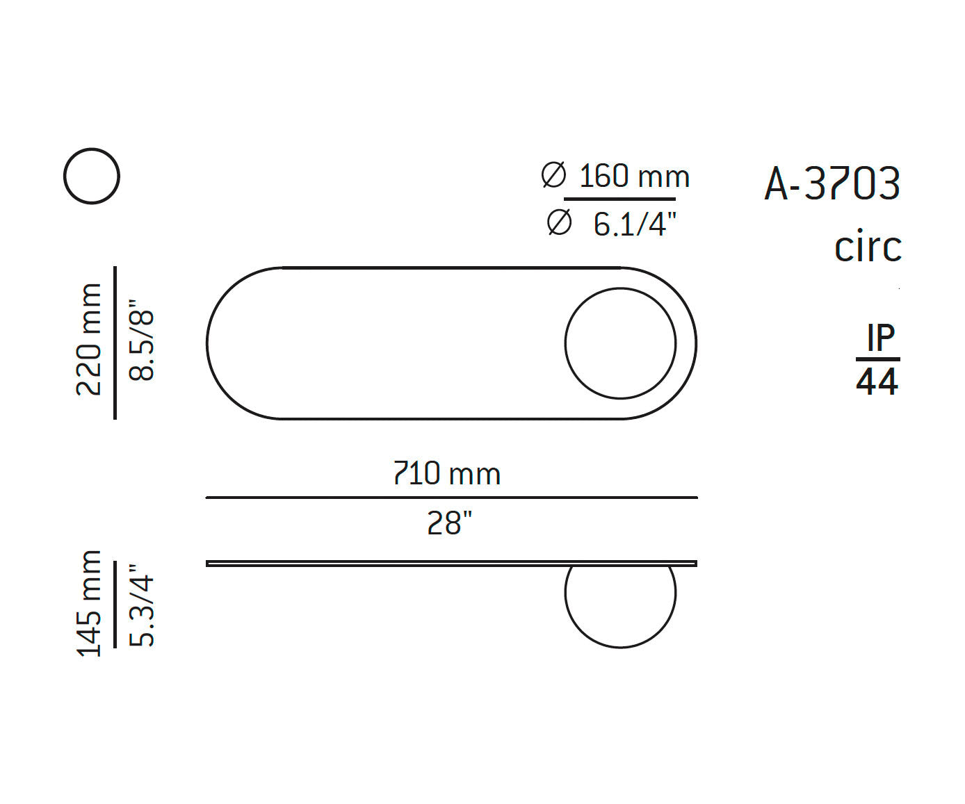 Estiluz - Aplique Circ A-3703