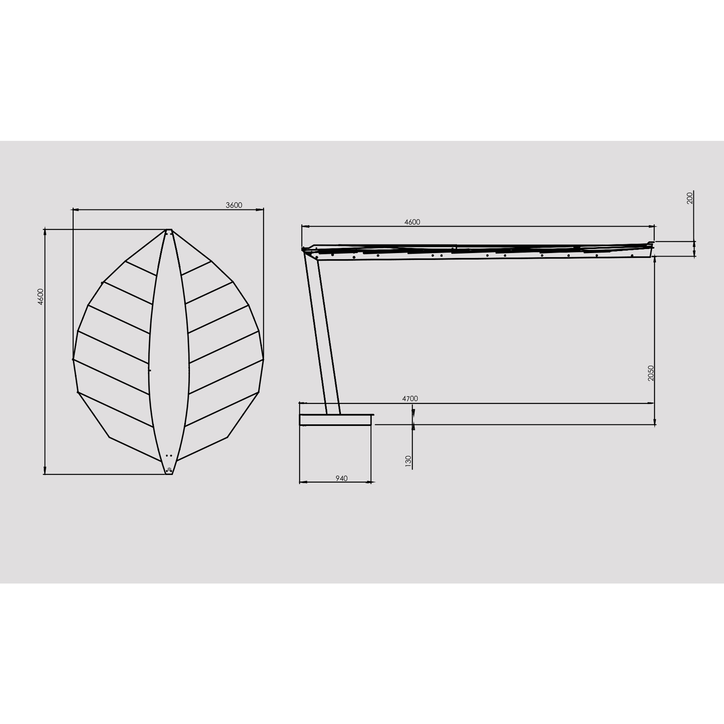 Heatsail - Paraguas con sistema de enfriamiento opcional / Iluminación y calefacción