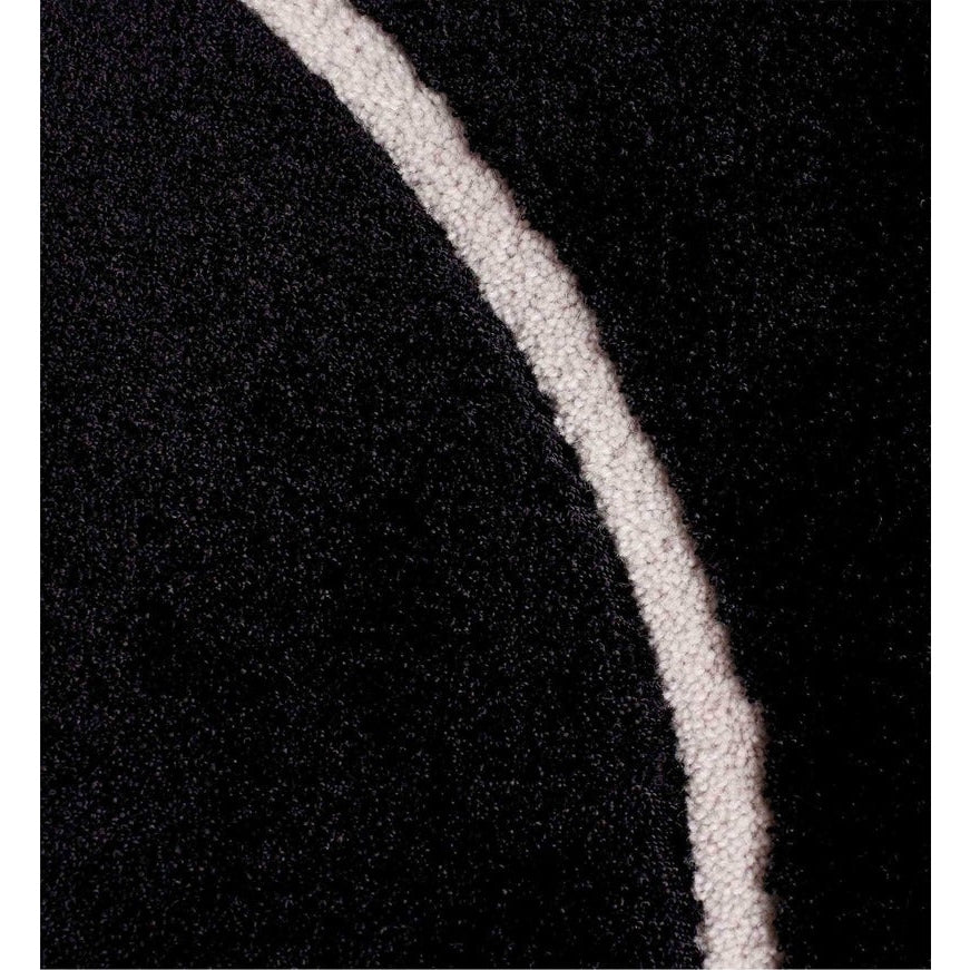 Okej - Alfombra Squiggle Negro Medianoche