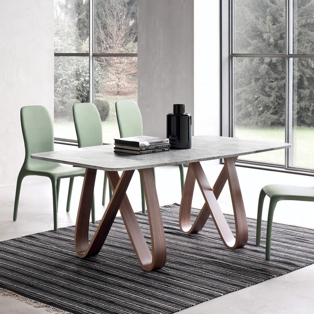 Tonin Casa - Mesa de comedor Butterfly 8070-L nogal / mármol