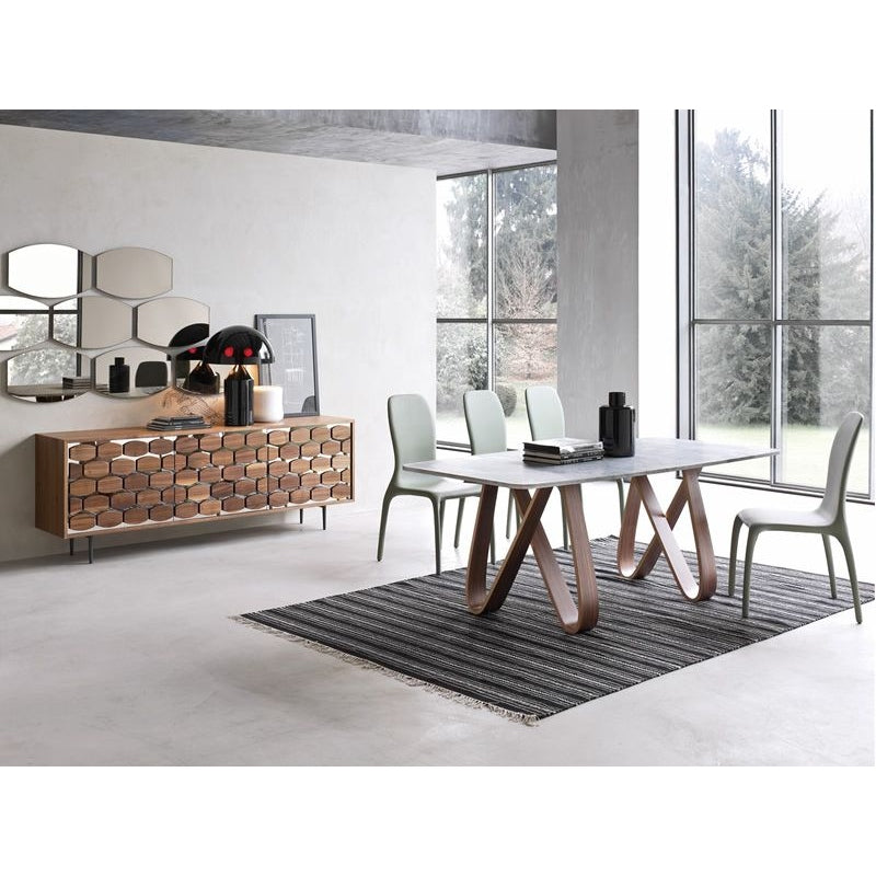 Tonin Casa - Mesa de comedor Butterfly 8070-L nogal / mármol