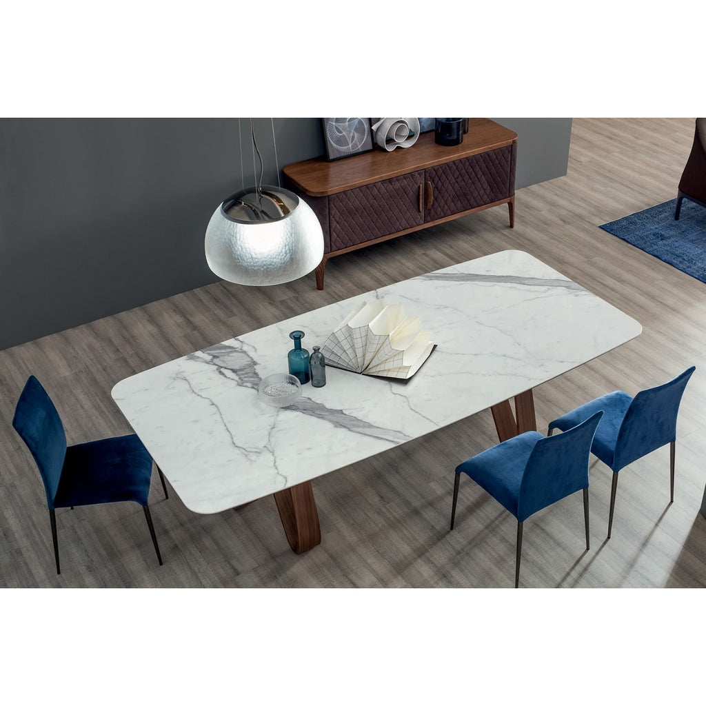 Tonin Casa - Mesa de comedor Butterfly 8070-L nogal / mármol