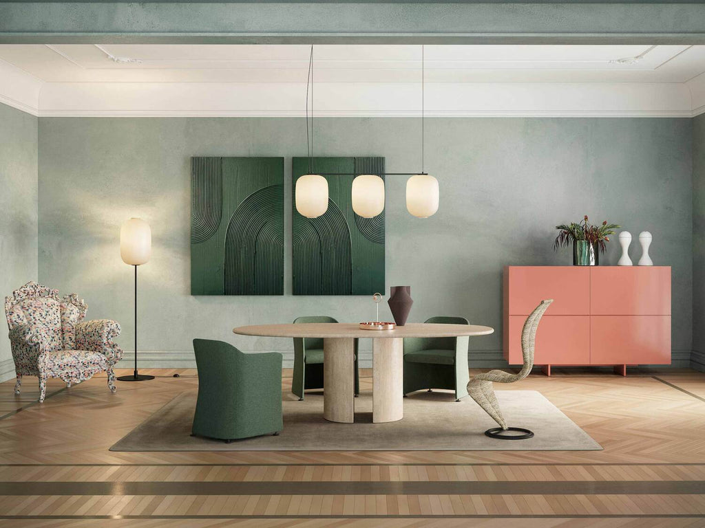 Cappellini -  Mesa de comedor Dolmen de mármol por Giulio Cappellini