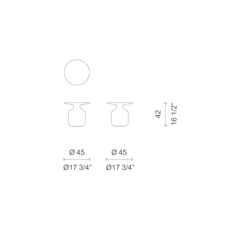 Cappellini - Mesa auxiliar Mini Bottle Barber & Osgerby