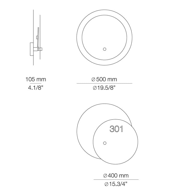 Estiluz - Eclipsi A-3700 LED-Wandleuchte