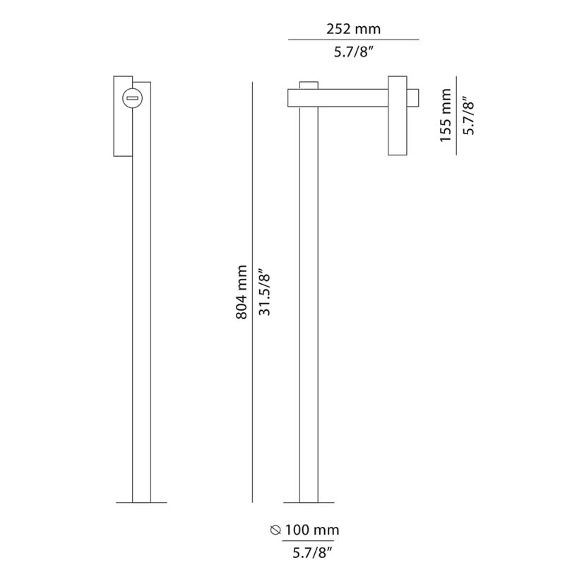 Estiluz - Lámpara de pie exterior Frame P-4054X