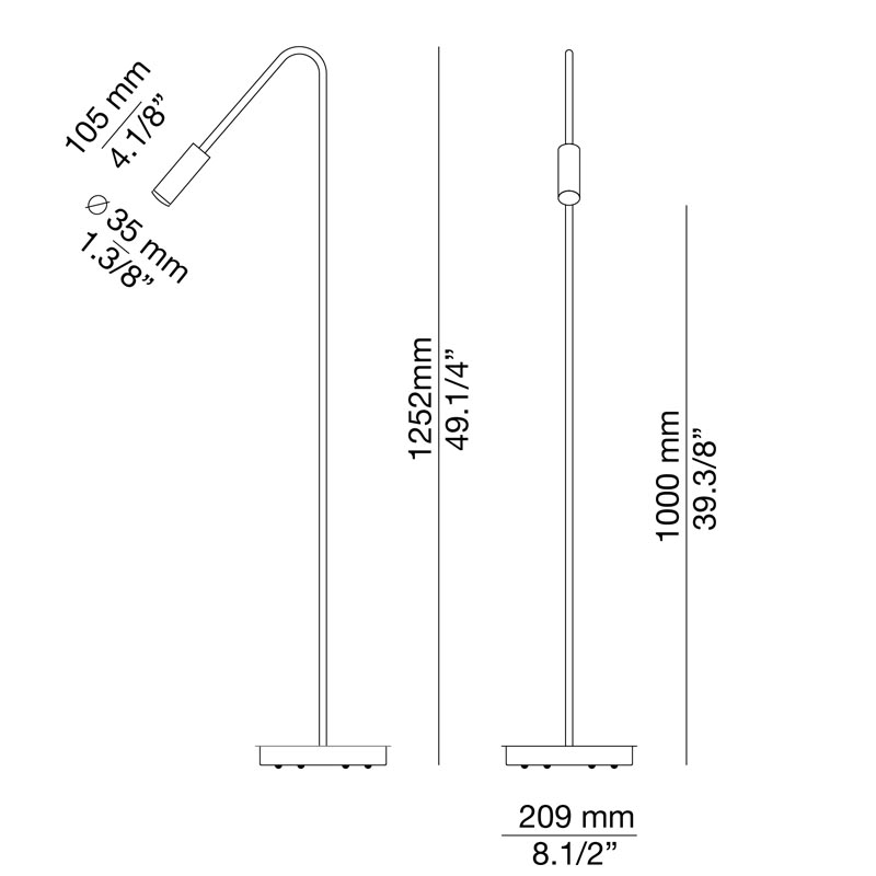 Estiluz - Lámpara de pie Volta p-3538-W