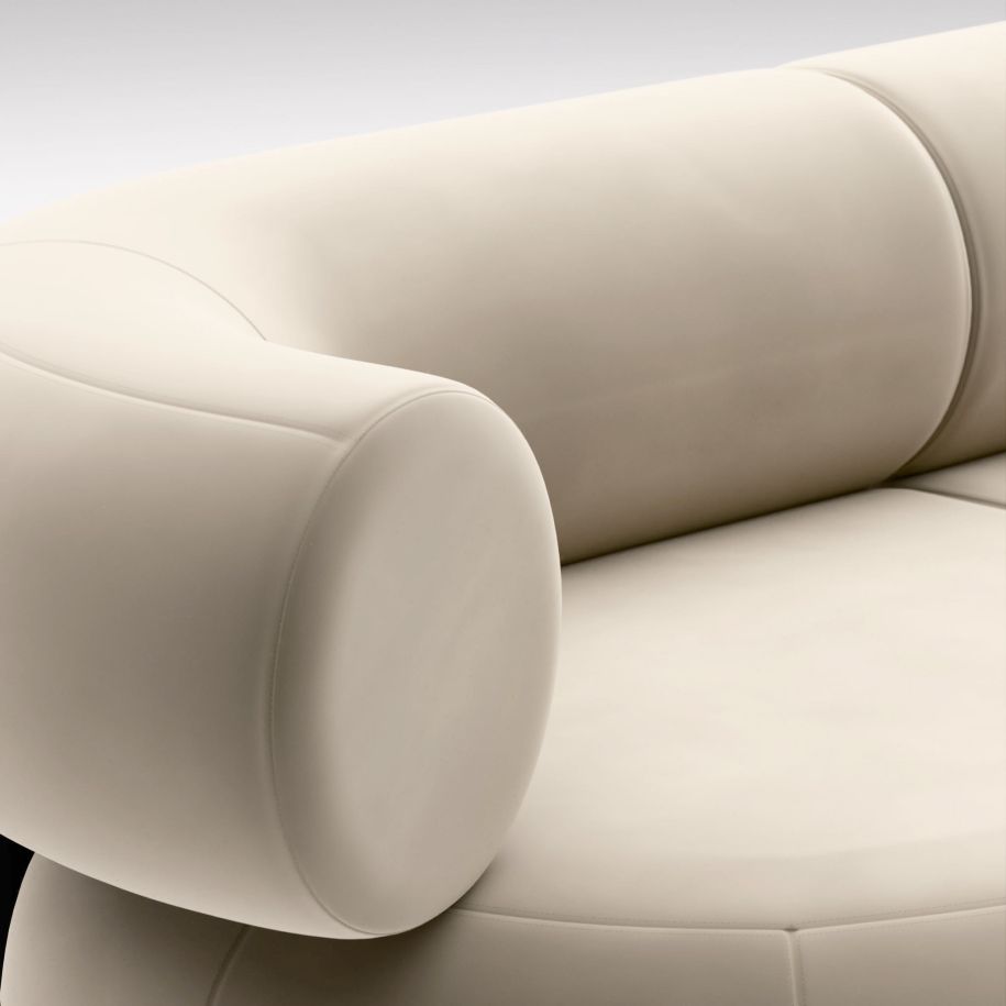 Tom Dixon - Sofá Modular Fat Corner Terciopelo Perla