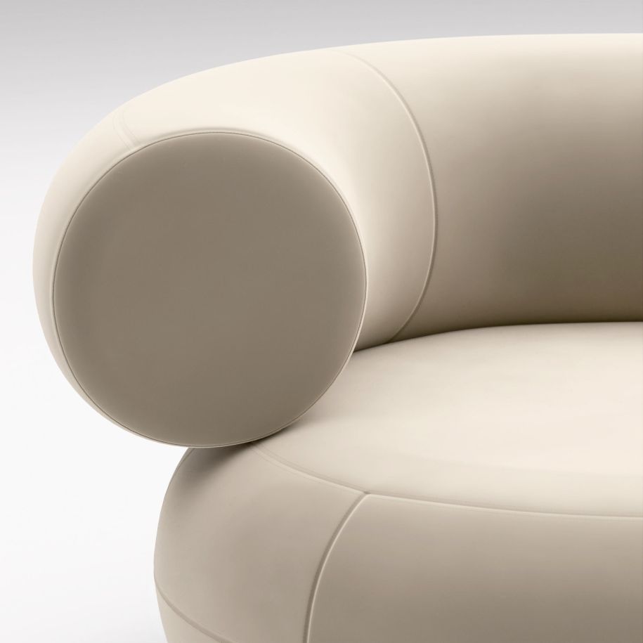 Tom Dixon - Sofá Modular Fat Corner Terciopelo Perla