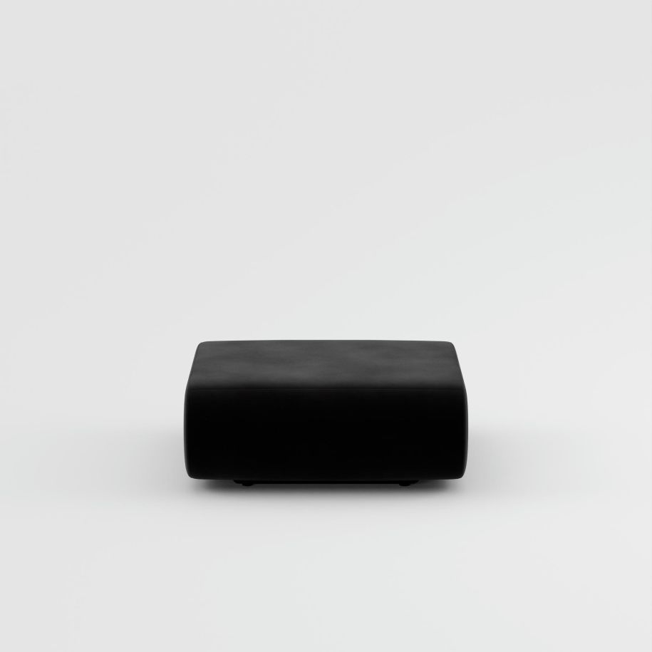Tom Dixon - Puff Fat Sofa Terciopelo Negro