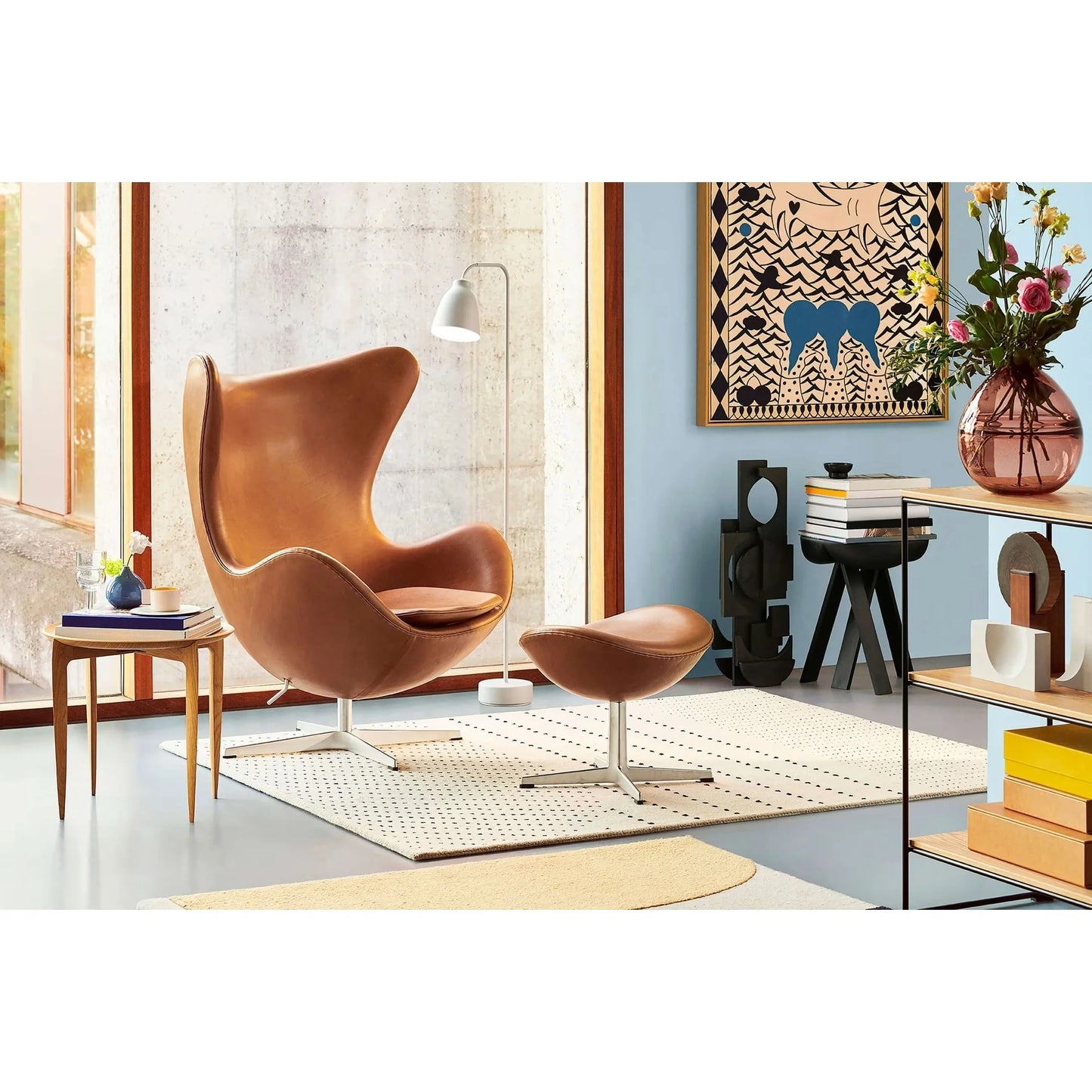 Fritz Hansen - Egg Chair Fusshocker Leder