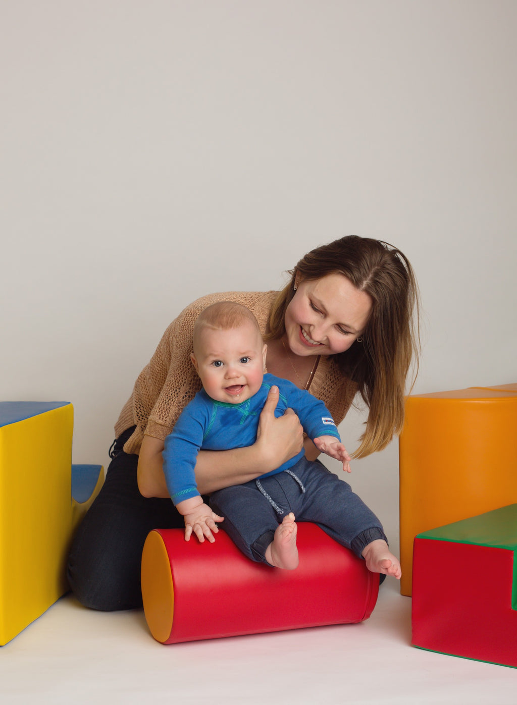 Soft Play 7 Foam Block Set - Pastel Turquoise Discoverer