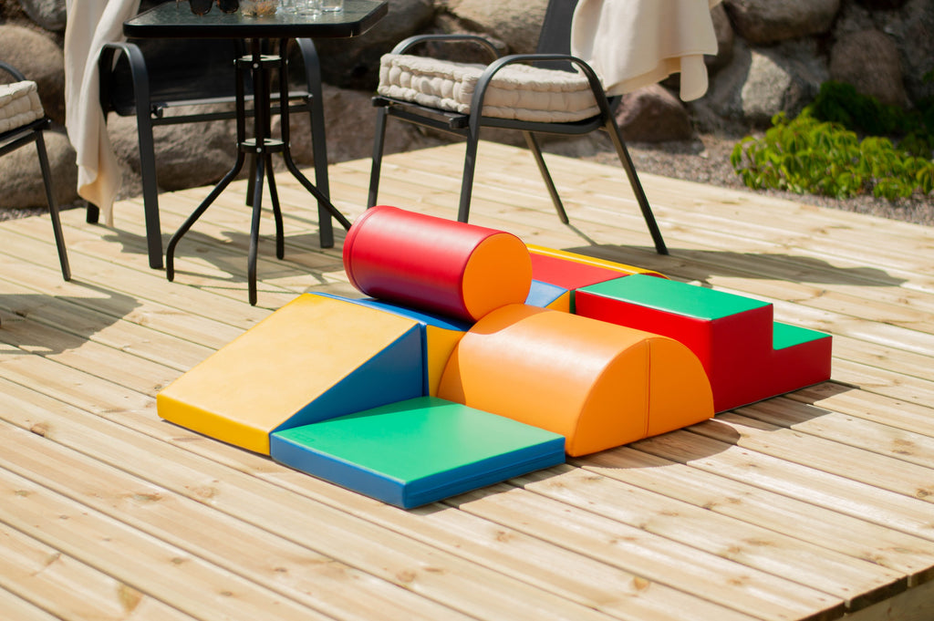 Soft Play 7 Foam Block Set - Pastel Pink Discoverer