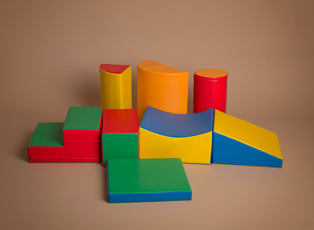 Soft Play 7 Foam Block Set - Pastel Pink Discoverer