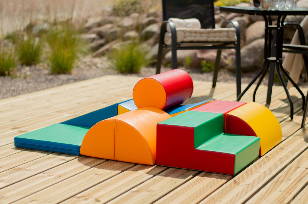 Soft Play 7 Foam Block Set - Pastel Pink Discoverer