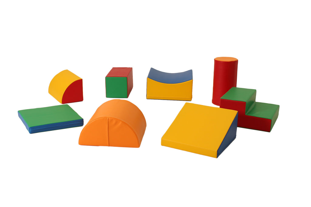 Soft Play 7 Foam Block Set - Pastel Pink Discoverer