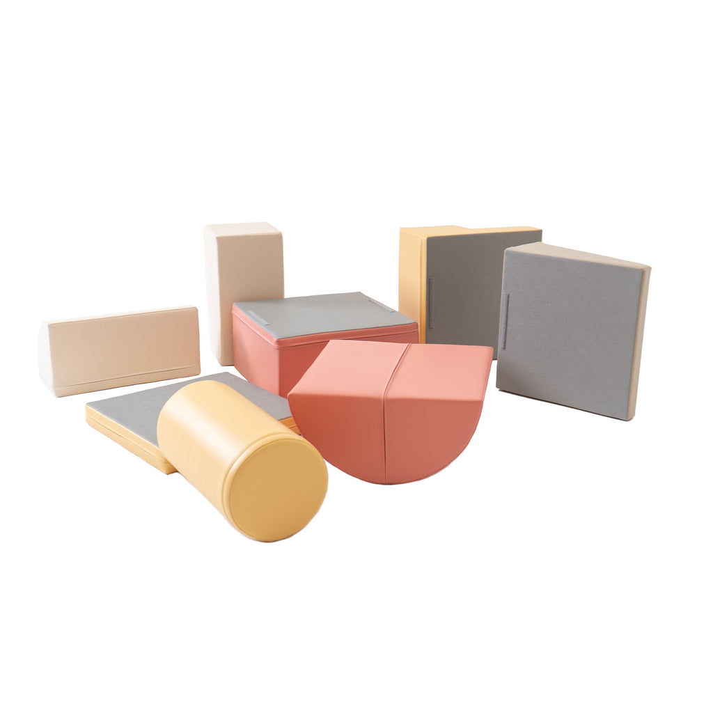 Soft Play 8 Foam Block Set - Pastel Turquoise Adventurer