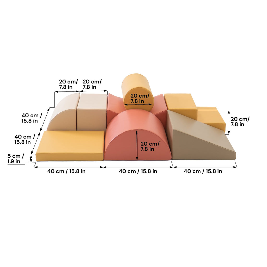 Soft Play 8 Foam Block Set - Multicolor Adventurer