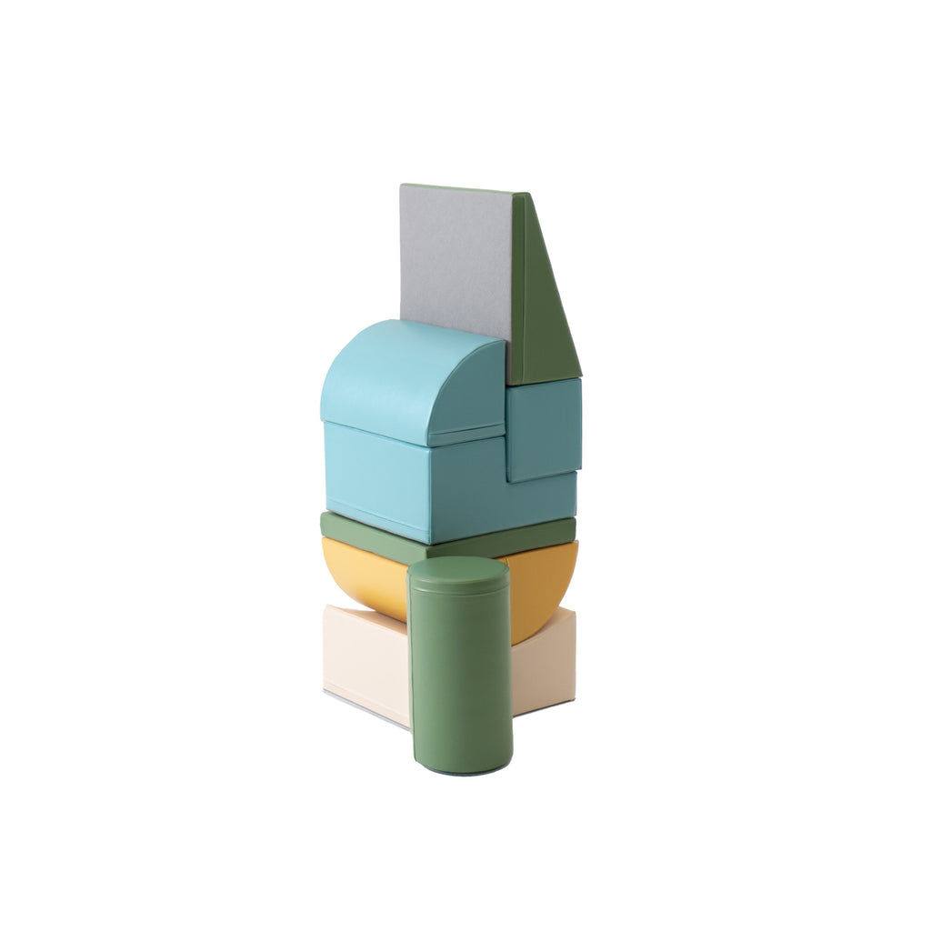 Soft Play 7 Foam Block Set - Pastel Pink Discoverer