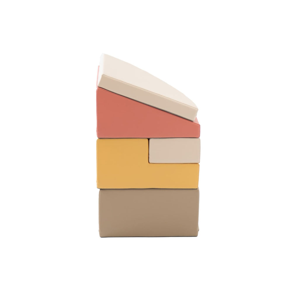 Soft Play 5 Foam Block Set - Pastel Turquoise Corner Climber