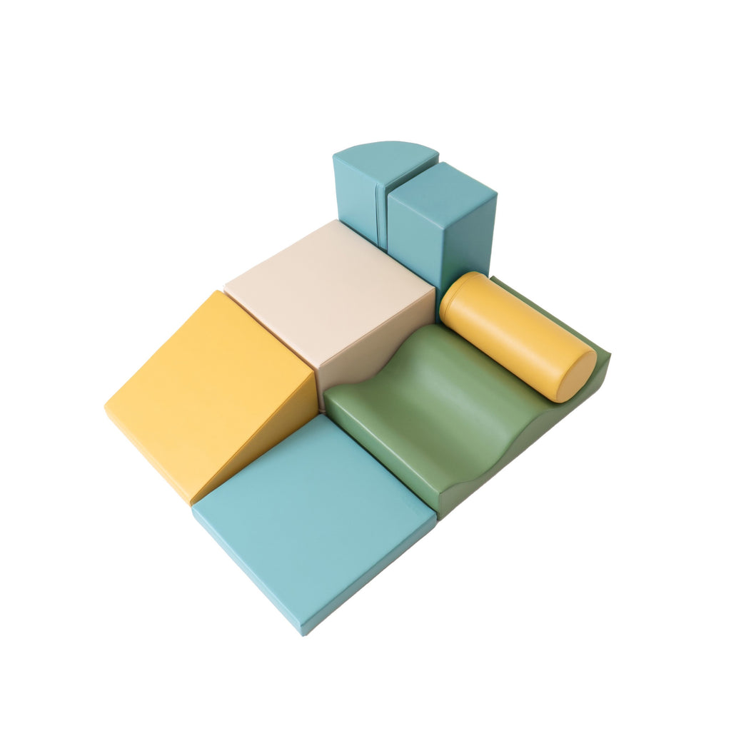 Soft Play 7 Foam Block Set - Light Pastel Discoverer