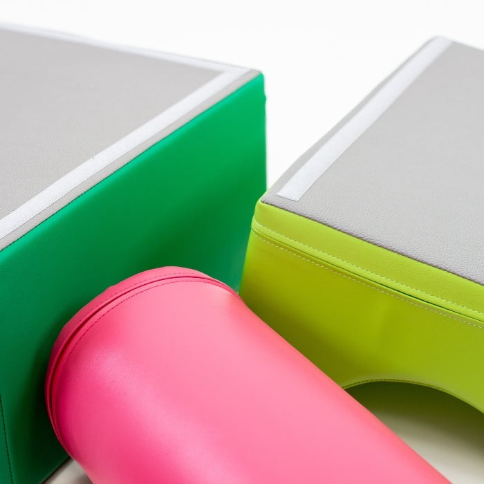 Soft Play 5 Foam Block Set - Pastel Pink Corner Climber