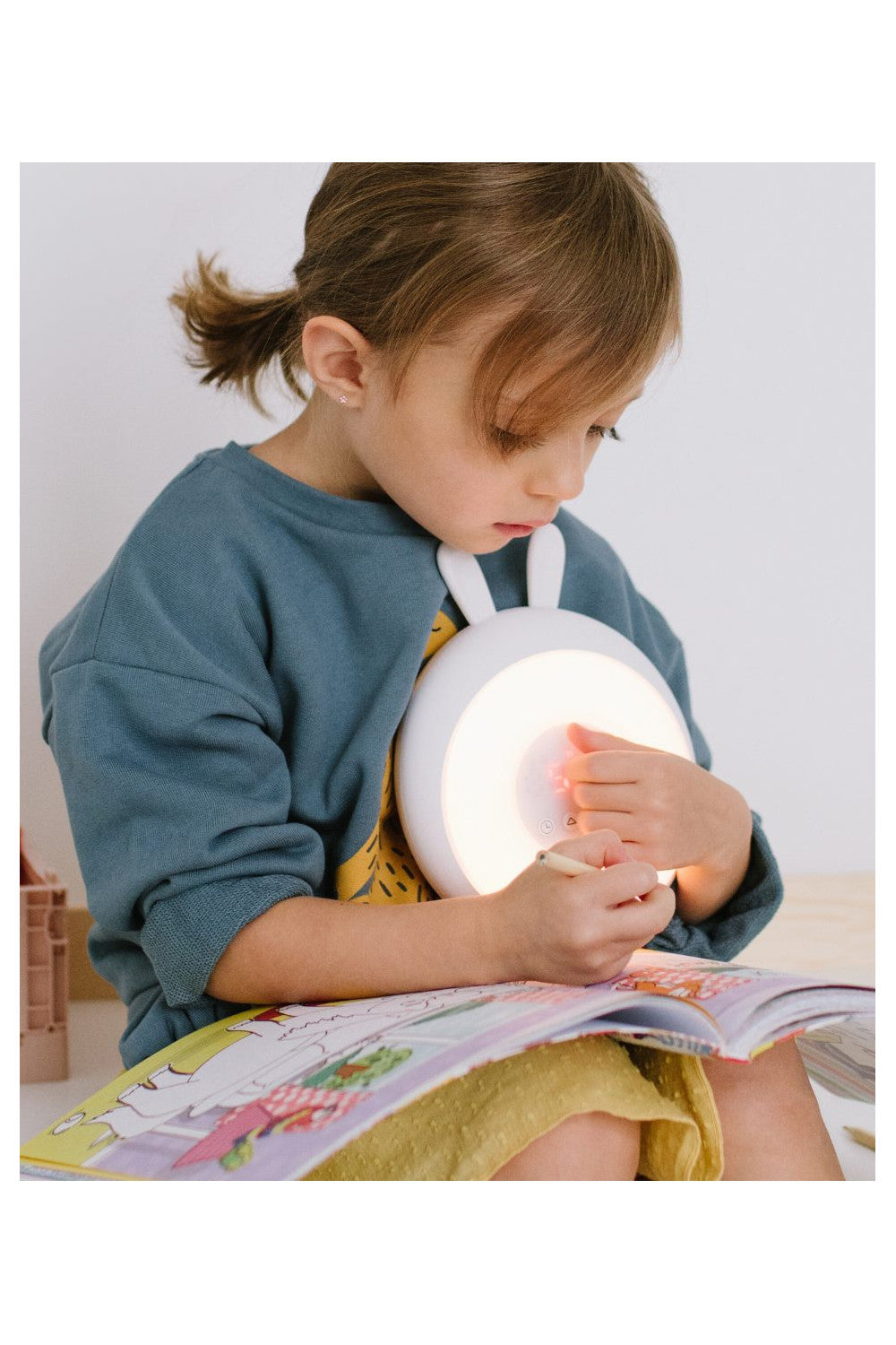 Rabbit Lamp with Alarm Clock - Green
