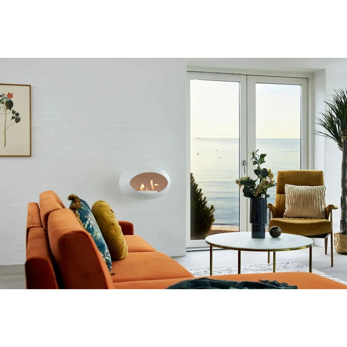 Le Feu - Chimenea de bioetanol blanca de pared