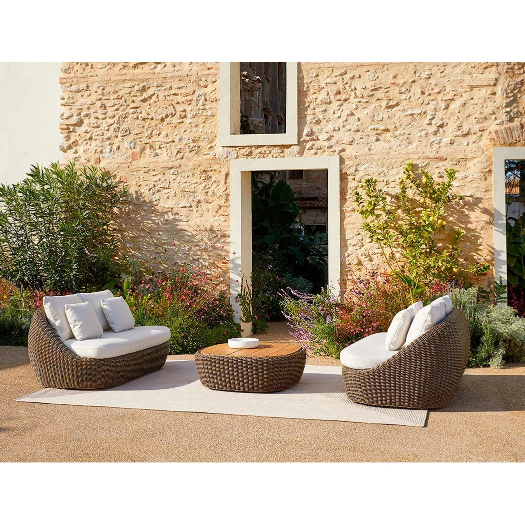 Point - Mesa de salón Heritage Trenzado / Teca Ovalada