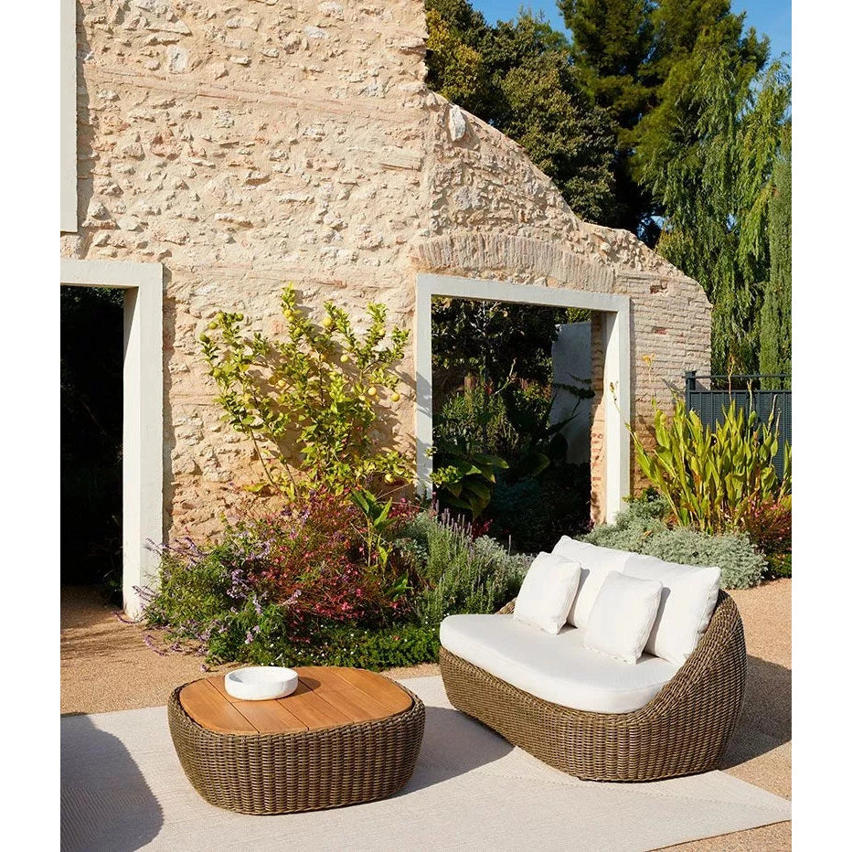 Punto - Mesa de salón Heritage trenzada / Teak Oval