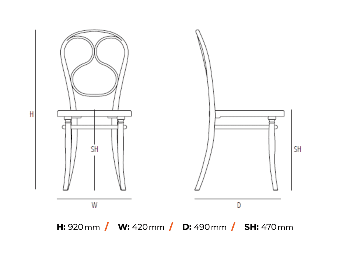 GTV Thonet - N.1 Stuhl Wiener Geflecht