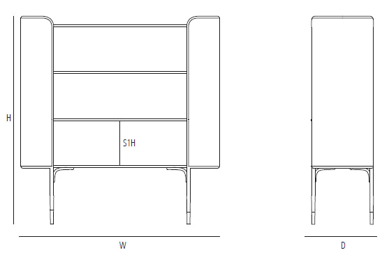 GTV Thonet - Mos Bücherregal