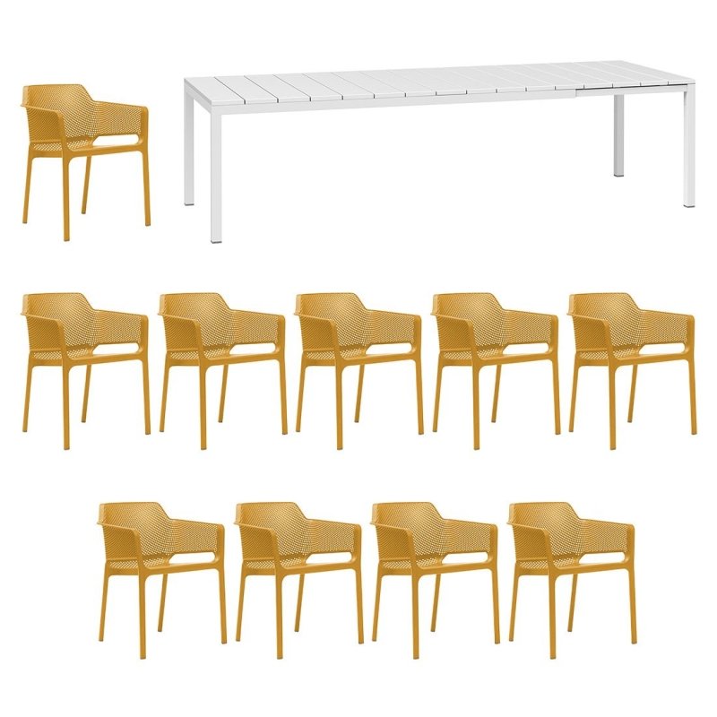 Nardi Net Garden Furniture Set 11 pcs. Anthracite