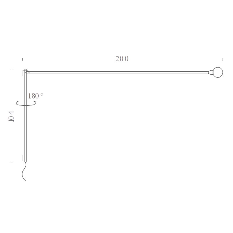 Nemo Lighting - Potence Pivotante Wandleuchte