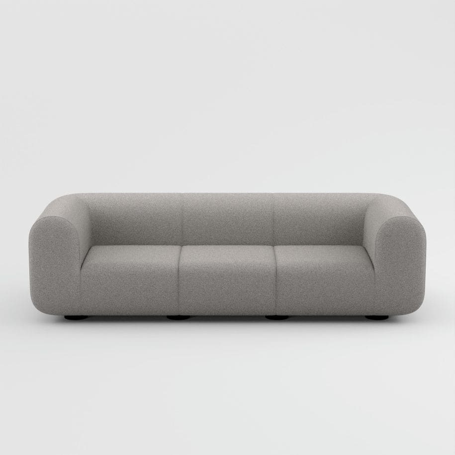 Tom Dixon - Sofá de 3 plazas Plump gris claro