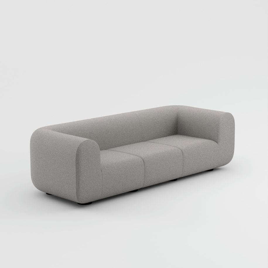 Tom Dixon - Sofá de 3 plazas Plump gris claro
