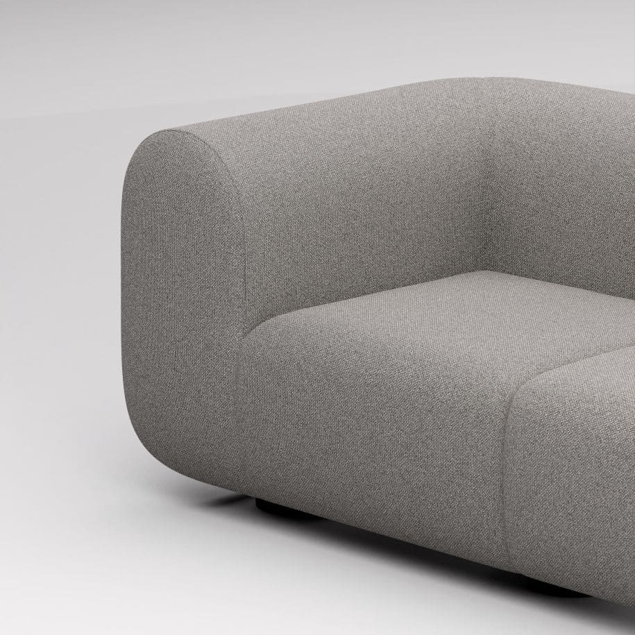Tom Dixon - Sofá de 3 plazas Plump gris claro