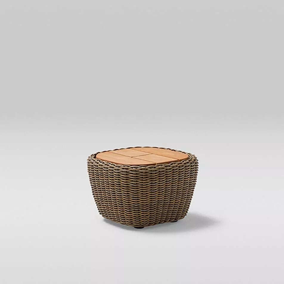 Point - Mesa auxiliar Heritage trenzada / Teak