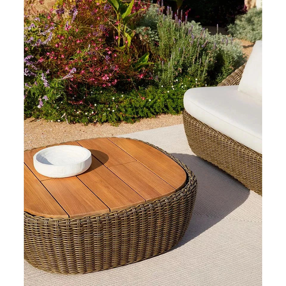 Punto - Mesa de salón Heritage trenzada / Teak