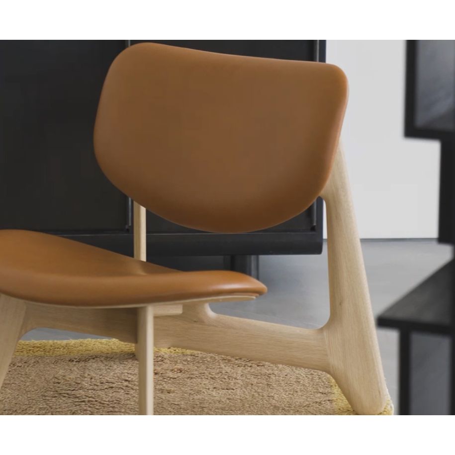 Tom Dixon - Sillón Lounge Slab Cuero Natural Cognac