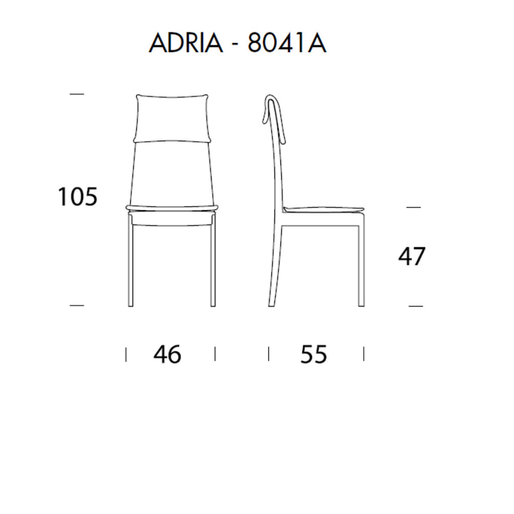 Tonin Casa - ADRIA 8041A Silla de piel auténtica