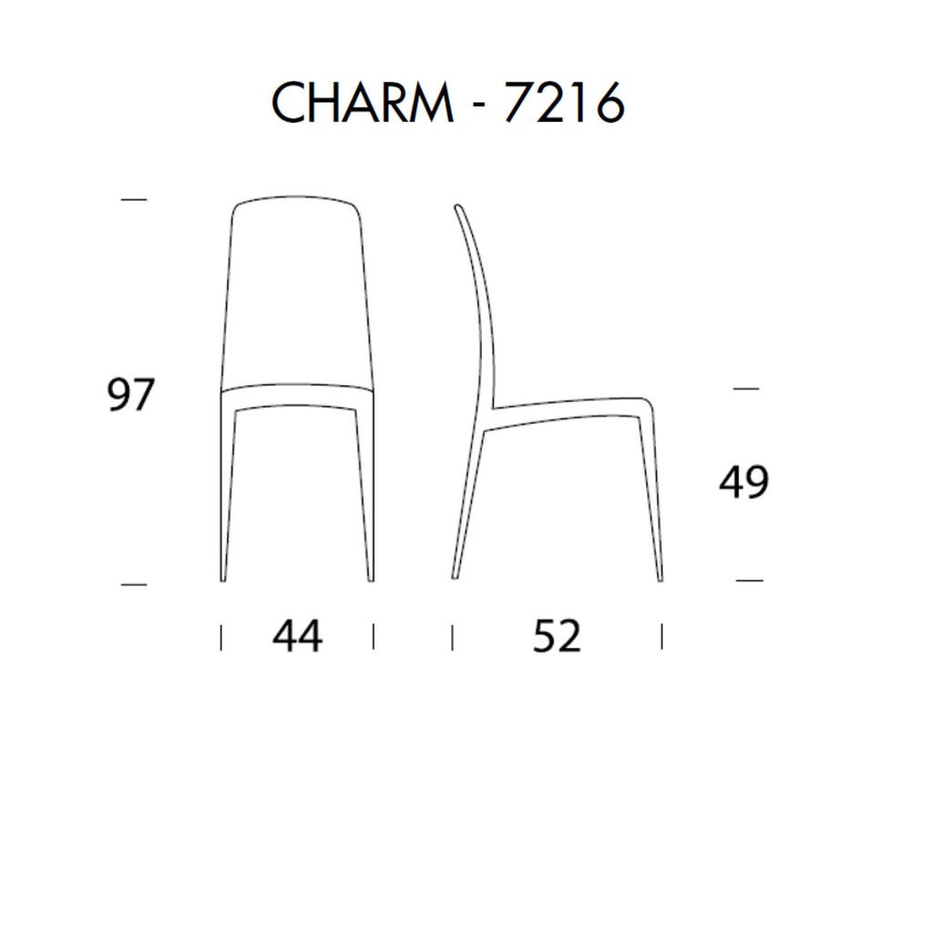 Tonin Casa - CHARM T7216S Silla de piel auténtica