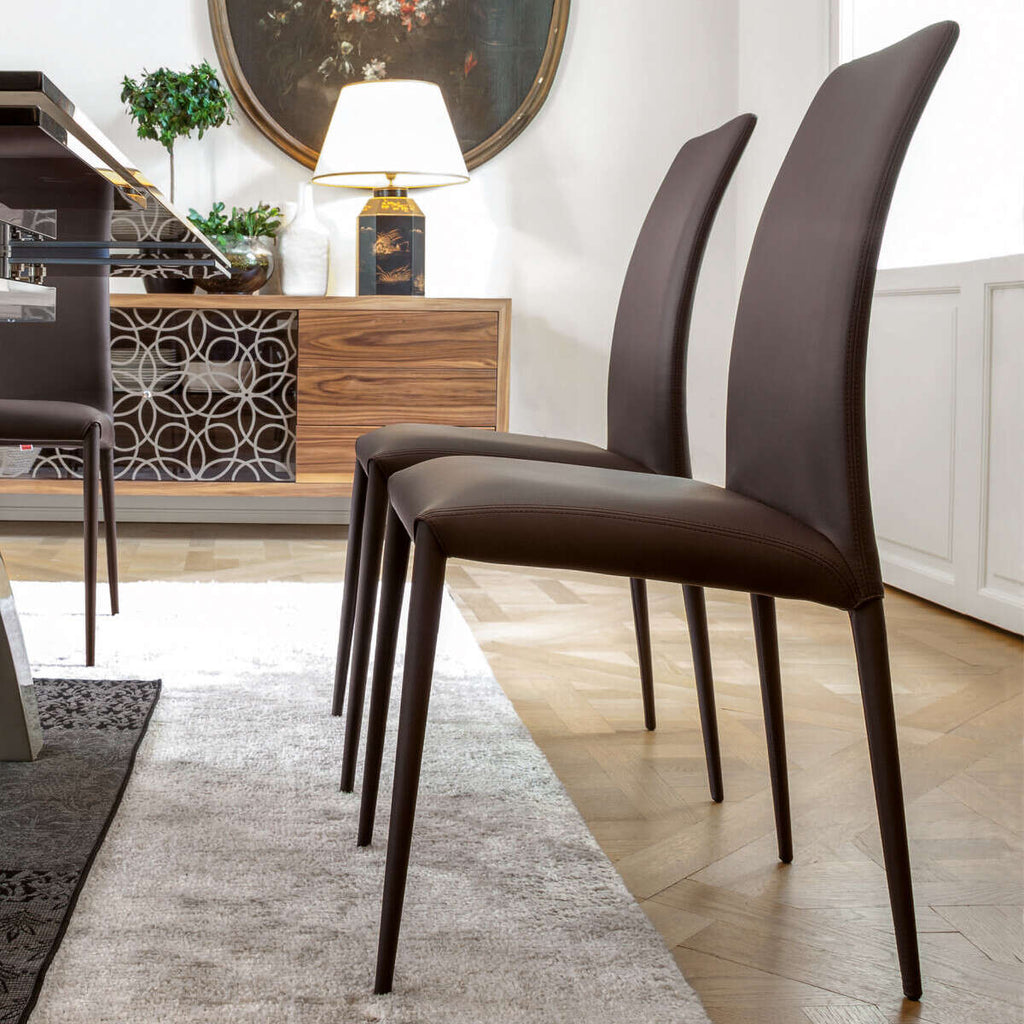 Tonin Casa - CHARM T7216S Silla de piel auténtica