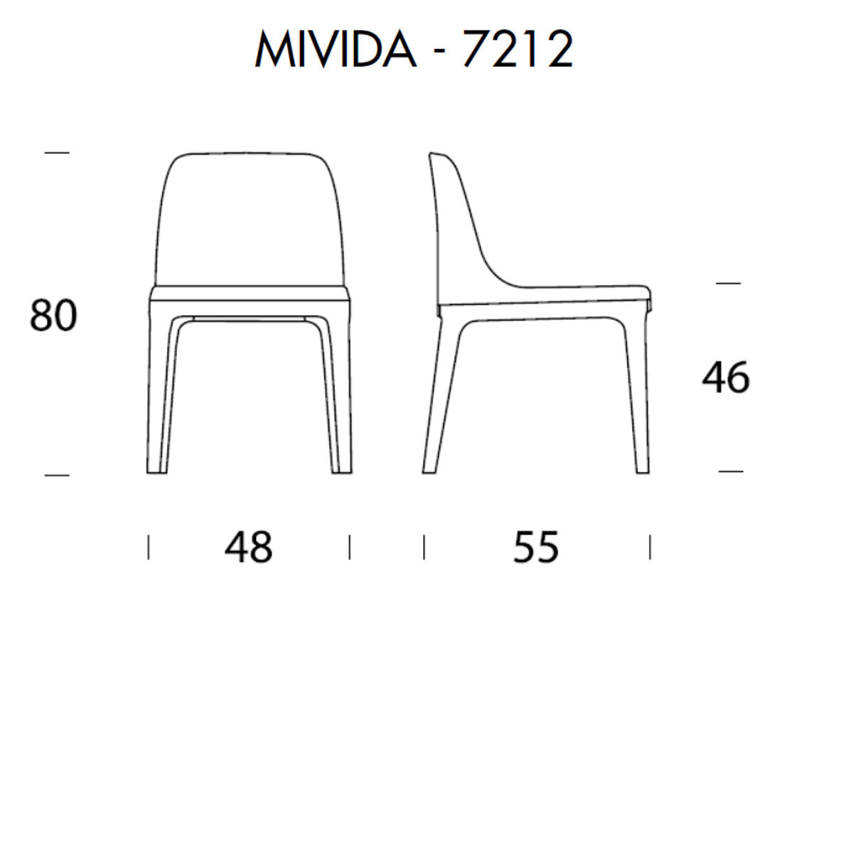 Tonin Casa - MIVIDA T7212S Silla de cuero auténtico