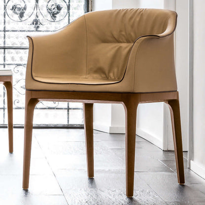 Tonin Casa - MIVIDA T7213S Silla con brazos de cuero auténtico