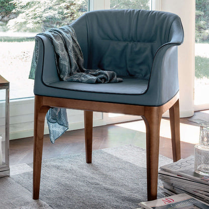 Tonin Casa - MIVIDA T7213S Silla con brazos de cuero auténtico