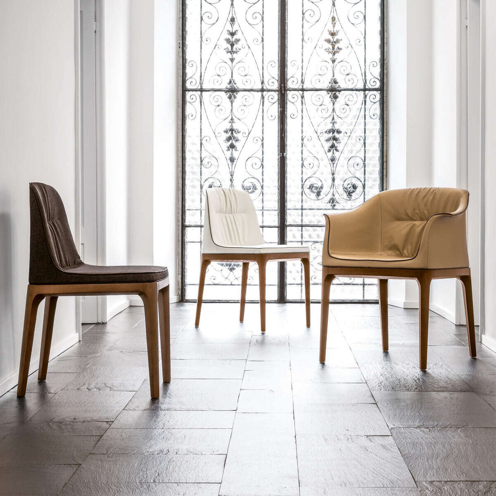 Tonin Casa - MIVIDA T7213S Silla con brazos de cuero auténtico