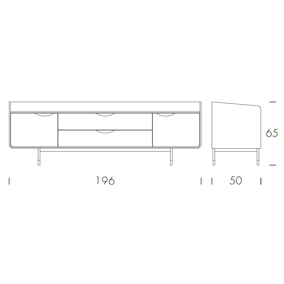 Tonin Casa - OPERA T8672 Aparador de diseño 196 cm