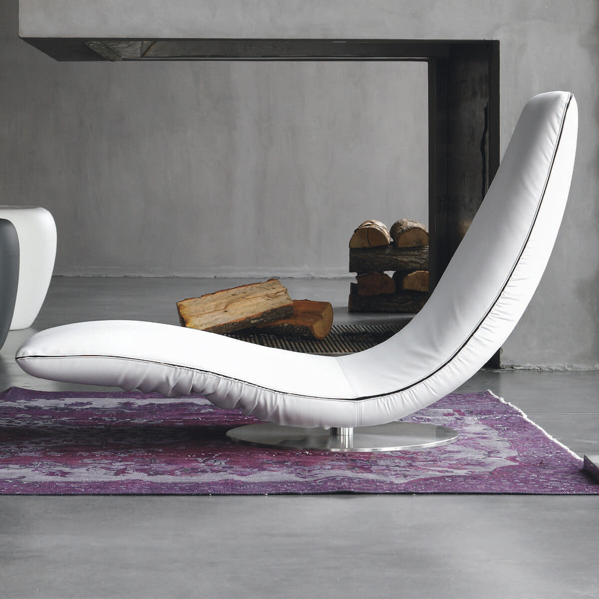 Tonin Casa - RICCIOLO T7865S chaise longue convertible de piel auténtica